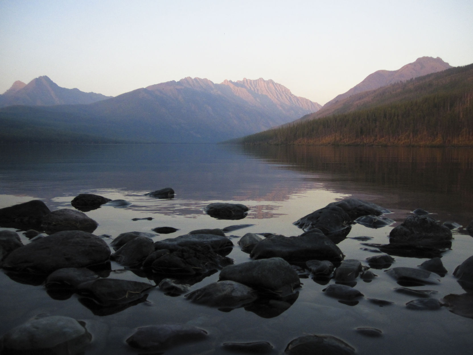 Kintla Lake at Sunset